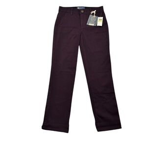 Democracy Trousers Womens Size 4 Ab Solution Stretch Purple Pants Straight Leg